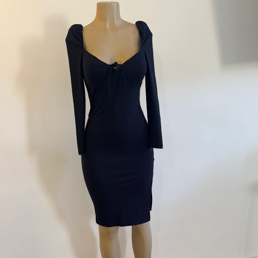 Avec Les Filles Navy Long sleeve Mini dress Size Small